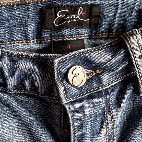 EARL Y2K Floral Design Skinny Ankle Jeans - Picture 4 of 6